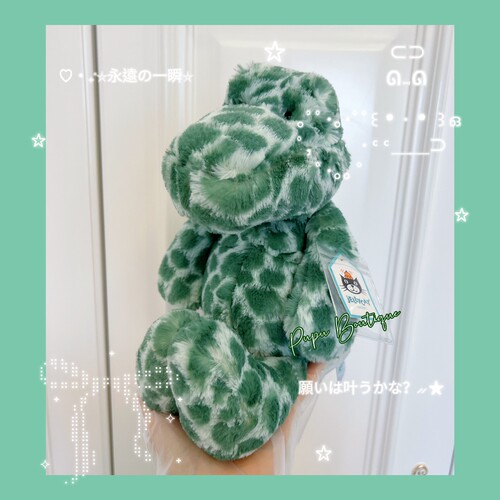 绝版正品英国Jellycat Dapple Croc斑点鳄鱼绿色翡翠斑纹鳄鱼玩偶