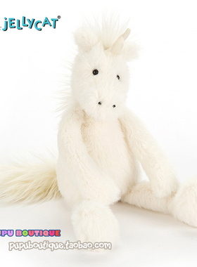 绝版正品 英国Jellycat Sweetie Unicorn奶白独角兽玩偶 小只