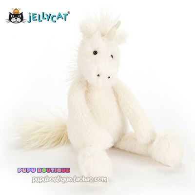 绝版正品 英国Jellycat Sweetie Unicorn奶白独角兽玩偶 小只