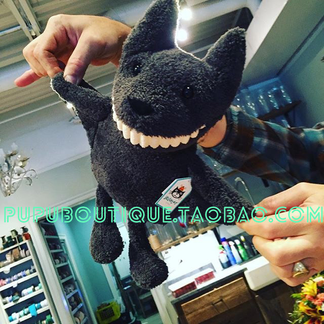 正品英国Jellycat Toothy大牙玩偶郑云龙同款霸王龙 狗鲨鱼猪蝙蝠