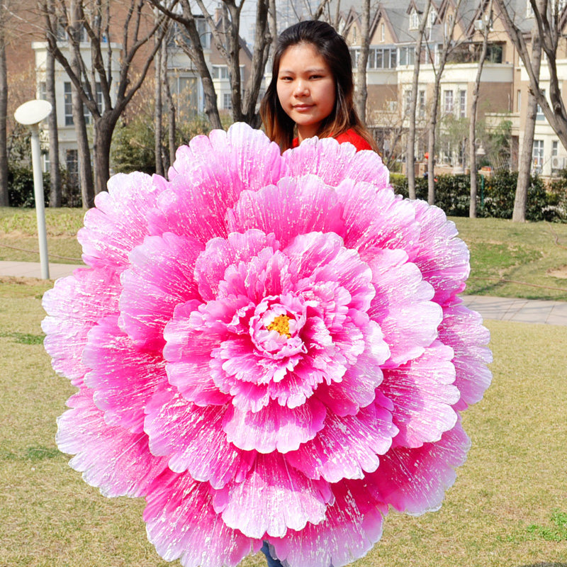 舞蹈道具牡丹花伞成人跳舞表演手拿花伞儿童舞台演出道具伞运动会