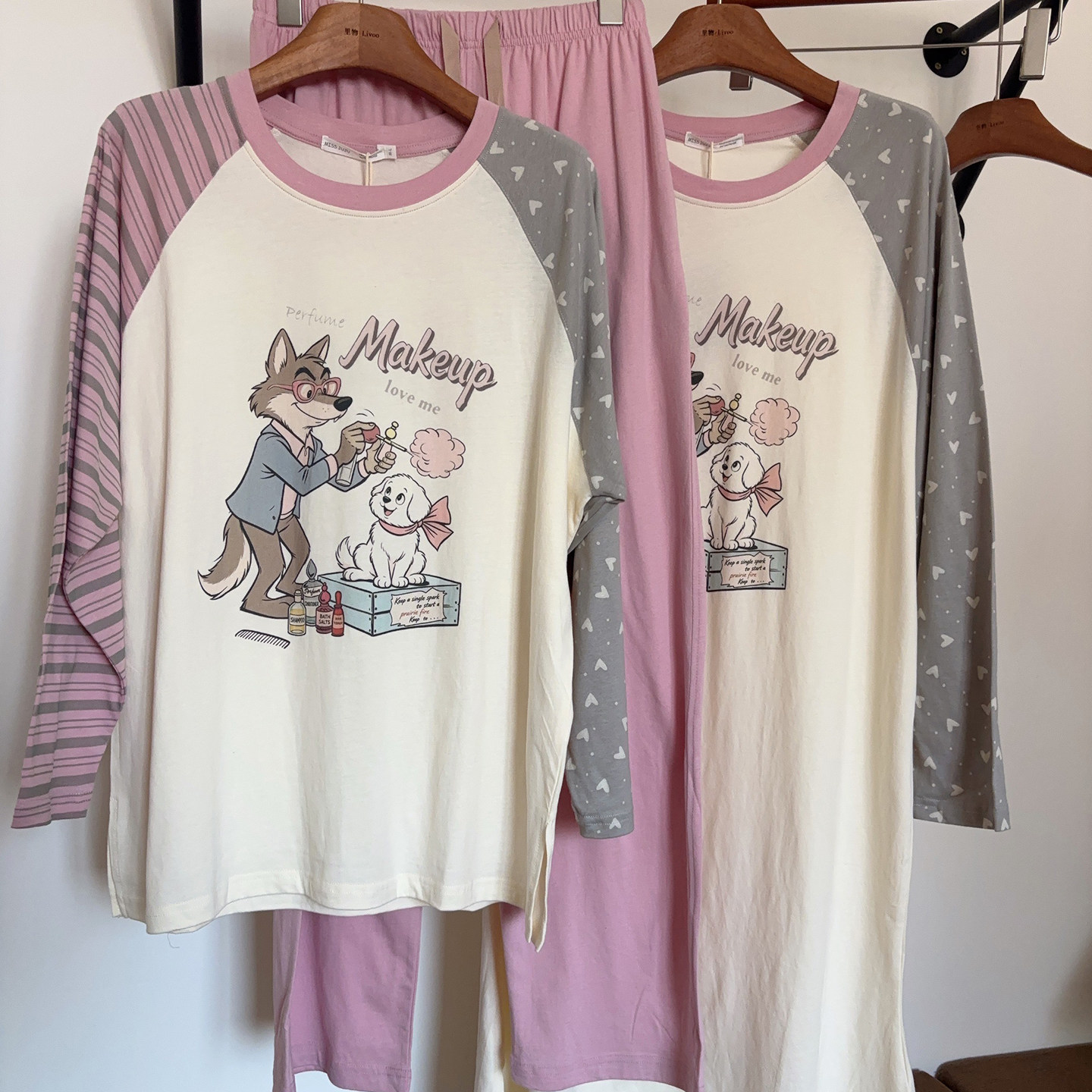MISSJUJU女秋冬AB袖睡衣套装