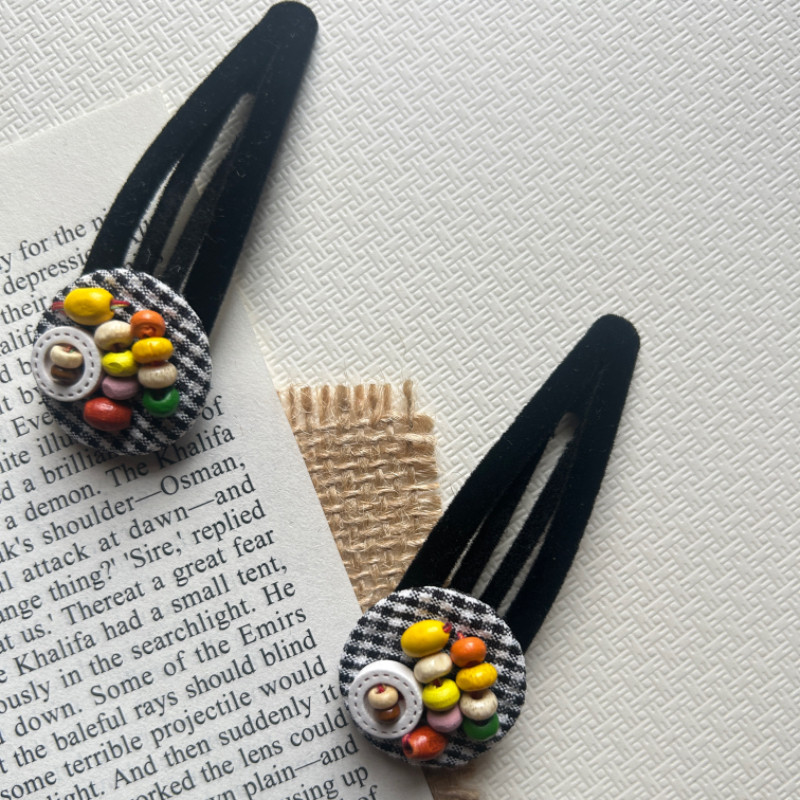 把复古戴在头上千鸟格纽扣发夹 黑丝绒小众边夹,饰品/流行首饰/时尚饰品新,发饰,淘宝优惠券,粉丝福利购,淘宝优惠卷