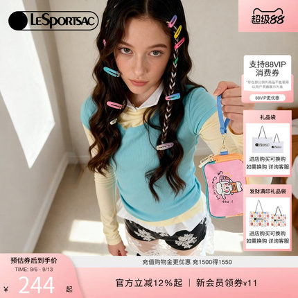 LeSportsac乐播诗小羊波德莱尔卡通钱包隔层卡包女款小包手拿包