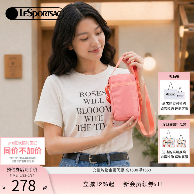 LeSportsac乐播诗新款CLASSIC系列手机包休闲通勤女包单肩斜挎包
