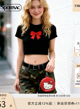 LeSportsac乐播诗新款HelloKitty合作系列可爱红色挂件包挂脖小包