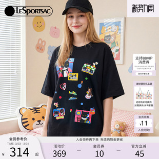 T恤 NEWNEW联名系列可爱印花短袖 张泽禹同款 LeSportsac乐播诗新款