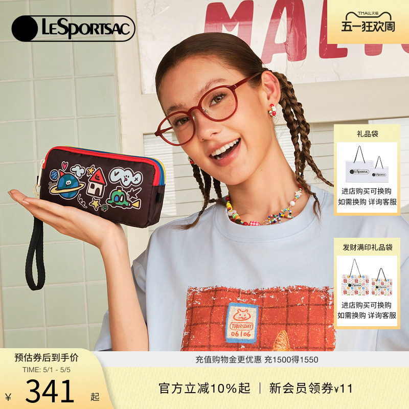 LeSportsac乐播诗新款逗鸭小确幸女款小包包轻便收纳可爱手拿包