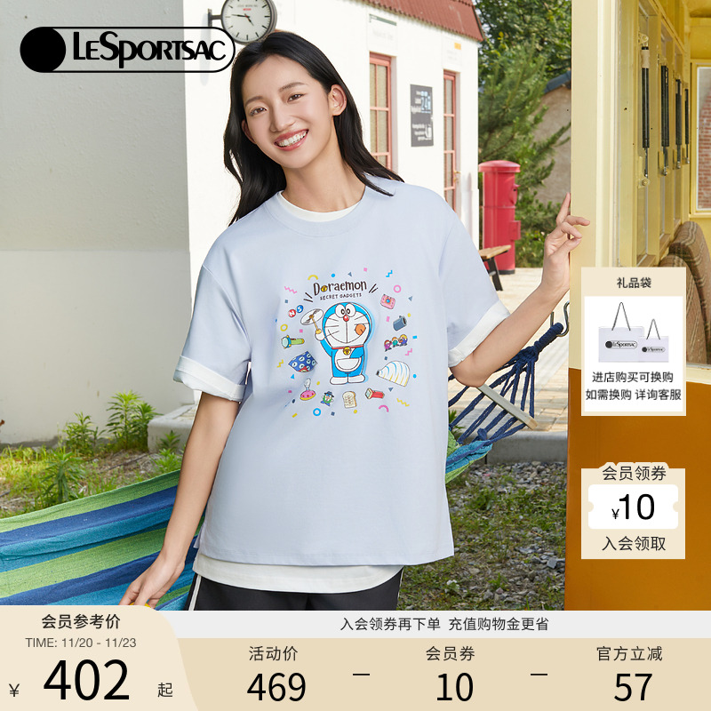 LeSportsac哆啦A梦联名T恤