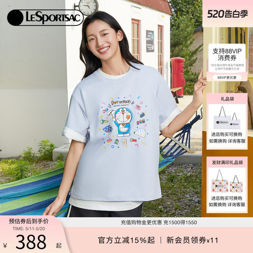 LeSportsac哆啦A梦联名T恤