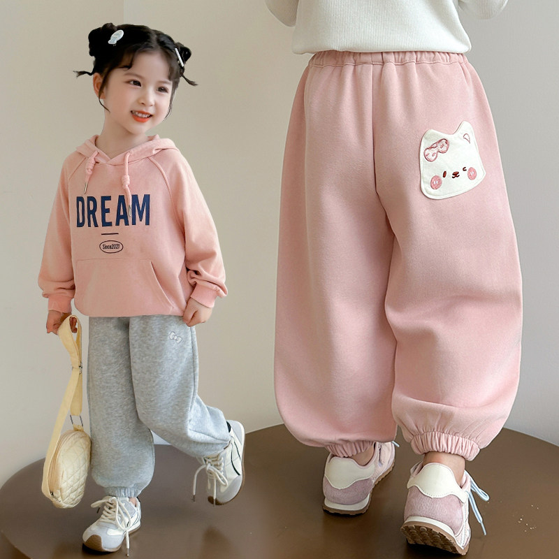女童裤子春秋季百搭束脚裤