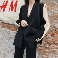 HM Hong Kong mua cho nữ 2019 làn sóng mới phiên bản Hàn Quốc của phần dài của ý nghĩa thiết kế blazer nhỏ và nhẹ hoang dã - Business Suit thoi trang nu