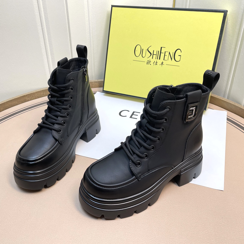 欧仕丰真皮马丁靴女款2025小个子