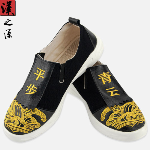 中国风刺绣帆布鞋男士绣花低帮鞋