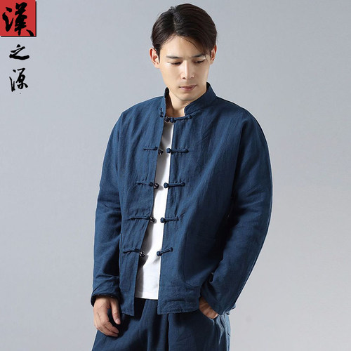 中国风唐装男青年外套盘扣立领潮