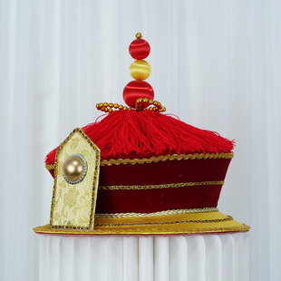 清朝康熙乾隆皇帝头冠皇上皇后舞台演出男士清朝太子阿哥古装帽子