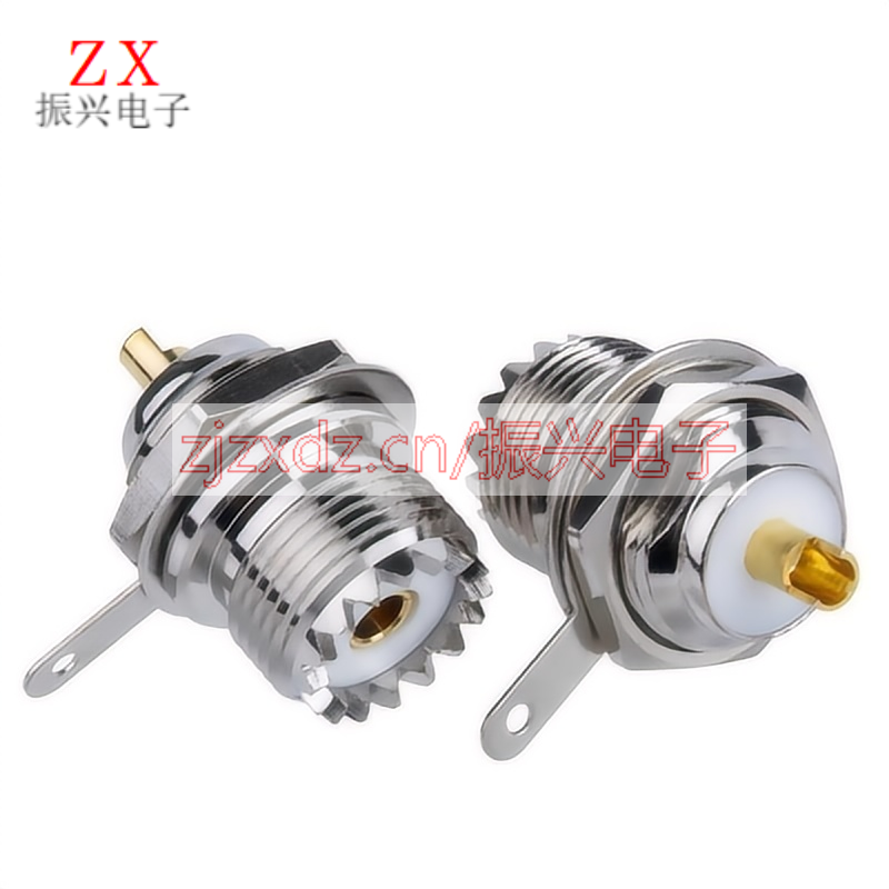 RF射频连接器UHF-KY M/UHF/SL16-KY母头母座带螺母垫片对讲机接头