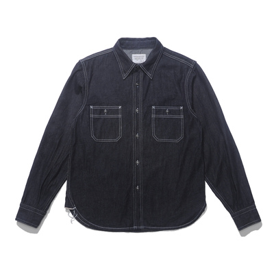 赤耳长袖美式牛仔美式海军衬衫