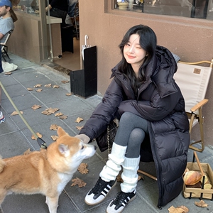 2023新款韩国东大门羽绒服女加长款过膝加厚泡芙白鸭绒冬装外套潮