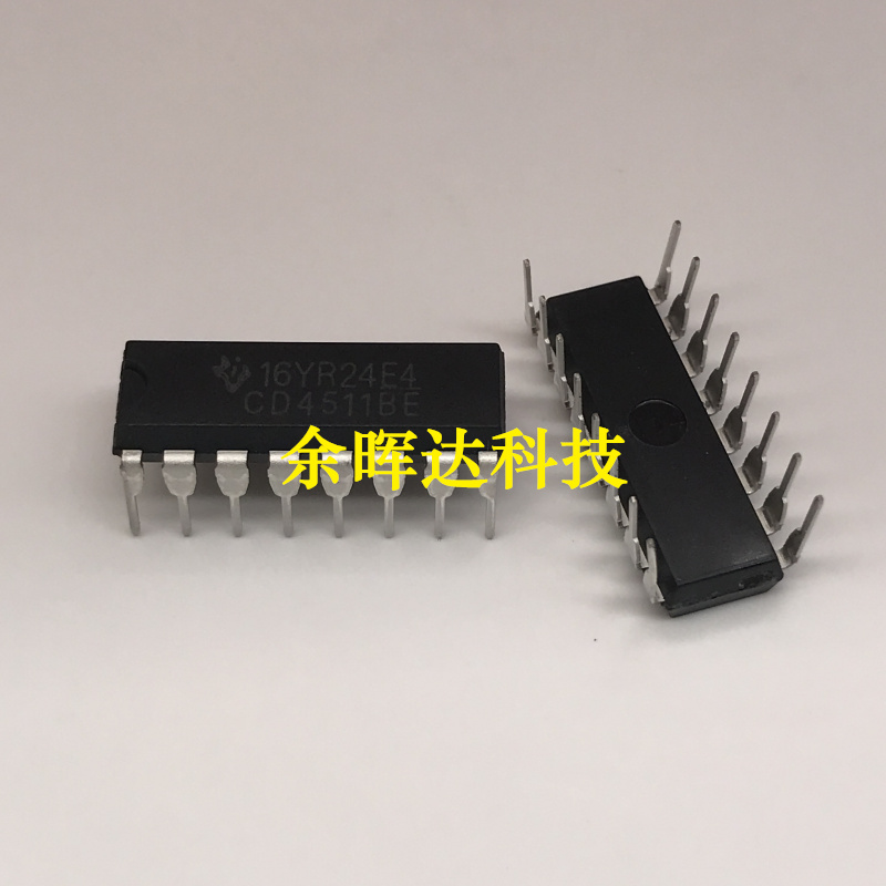 原装正品 直插 CD4511BE 芯片 4000系列 CMOS逻辑器件 DIP16