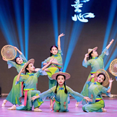 青青竹儿舞蹈演出服装 古典舞荷花表演服渔梦渔阳唯舞独尊斗笠道具