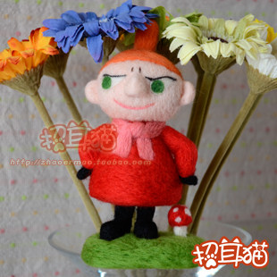【招耳猫】羊毛毡 戳戳乐DIY 姆明一族 亚美 玩偶摆件 材料包