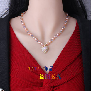 纯天然淡水珍珠项链正品新款珍珠锁骨链时尚百搭设计生日礼物闺蜜