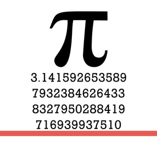 数学圆周率Pi3.14数字墙贴画几何符号图案玻璃门镂空装饰墙贴纸