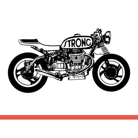 复古机车摩托车图案墙贴画越野比赛机动车俱乐部背景墙装饰墙贴纸