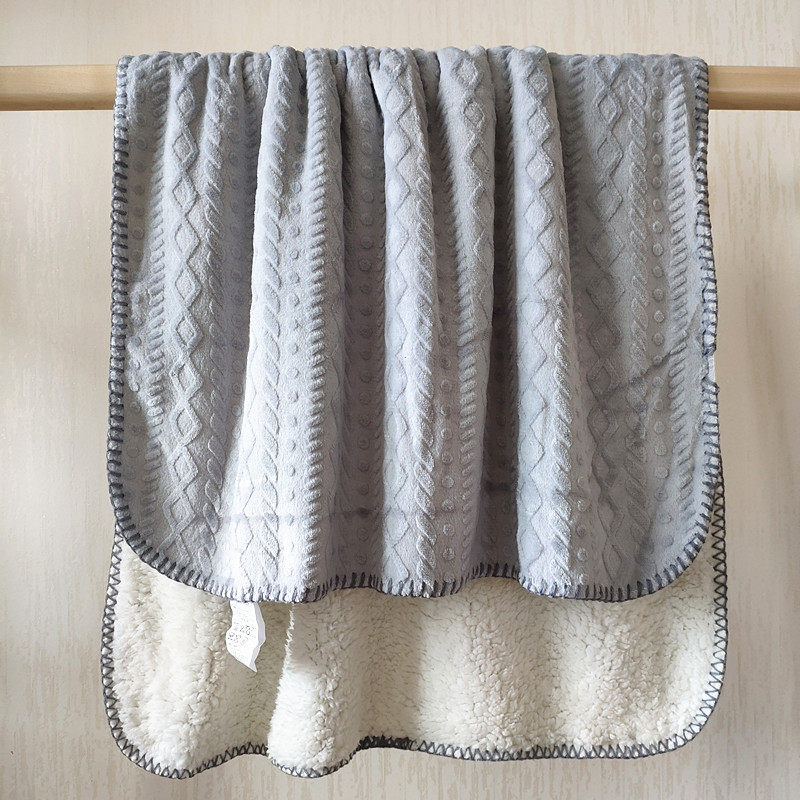 원래 싱글 더블 레이어 플란넬 무릎 담요 셰르파 작은 담요 사무실 다리 담요 70*100 애완 동물 담요