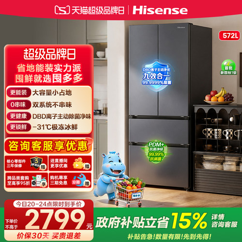 海信囤多多572L双系统大容量冰箱