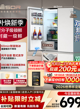 海信璀璨真空头等舱503L法式零嵌入式制冰一级官方世界杯定制冰箱