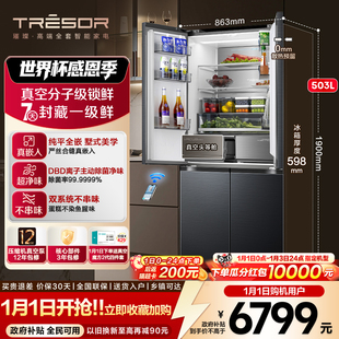 海信璀璨真空头等舱503冰箱十字双开门零嵌入 世界杯指定冰箱