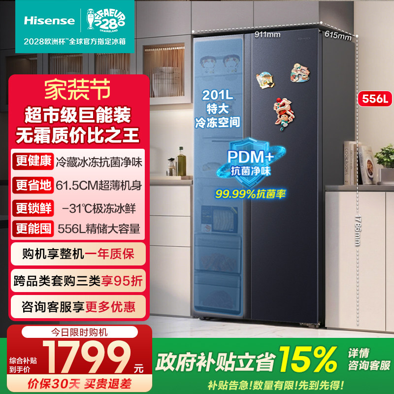 超薄大容量海信556超省电冰箱图片