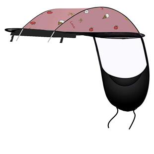 电动摩托车遮阳伞单顶棚蓬防雨伞布加厚牛津布加大硬刺边单独雨蓬
