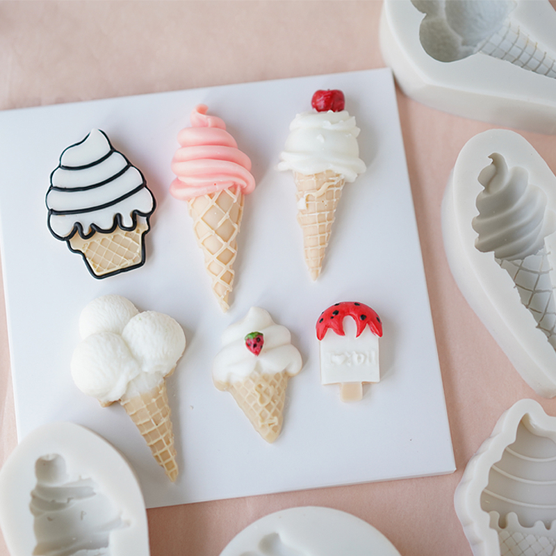 冰淇淋硅胶模具翻糖巧克力甜筒