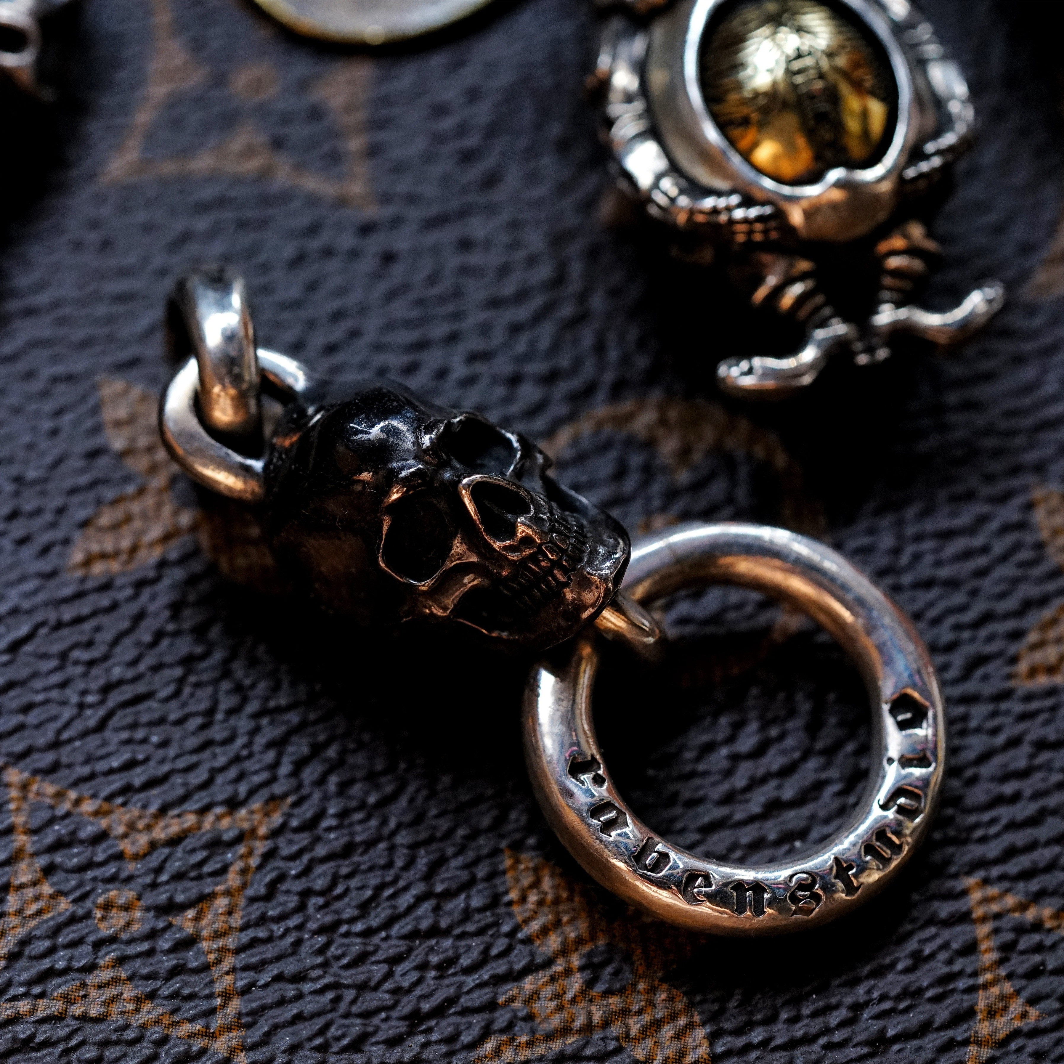 渡鸦专属欧美纯银手工RS骷髅吊坠