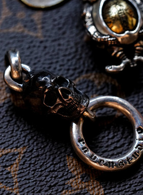 渡鸦专属欧美纯银手工RS骷髅吊坠