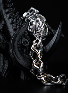 渡鸦原创暗黑红粉骷髅一场梦手链