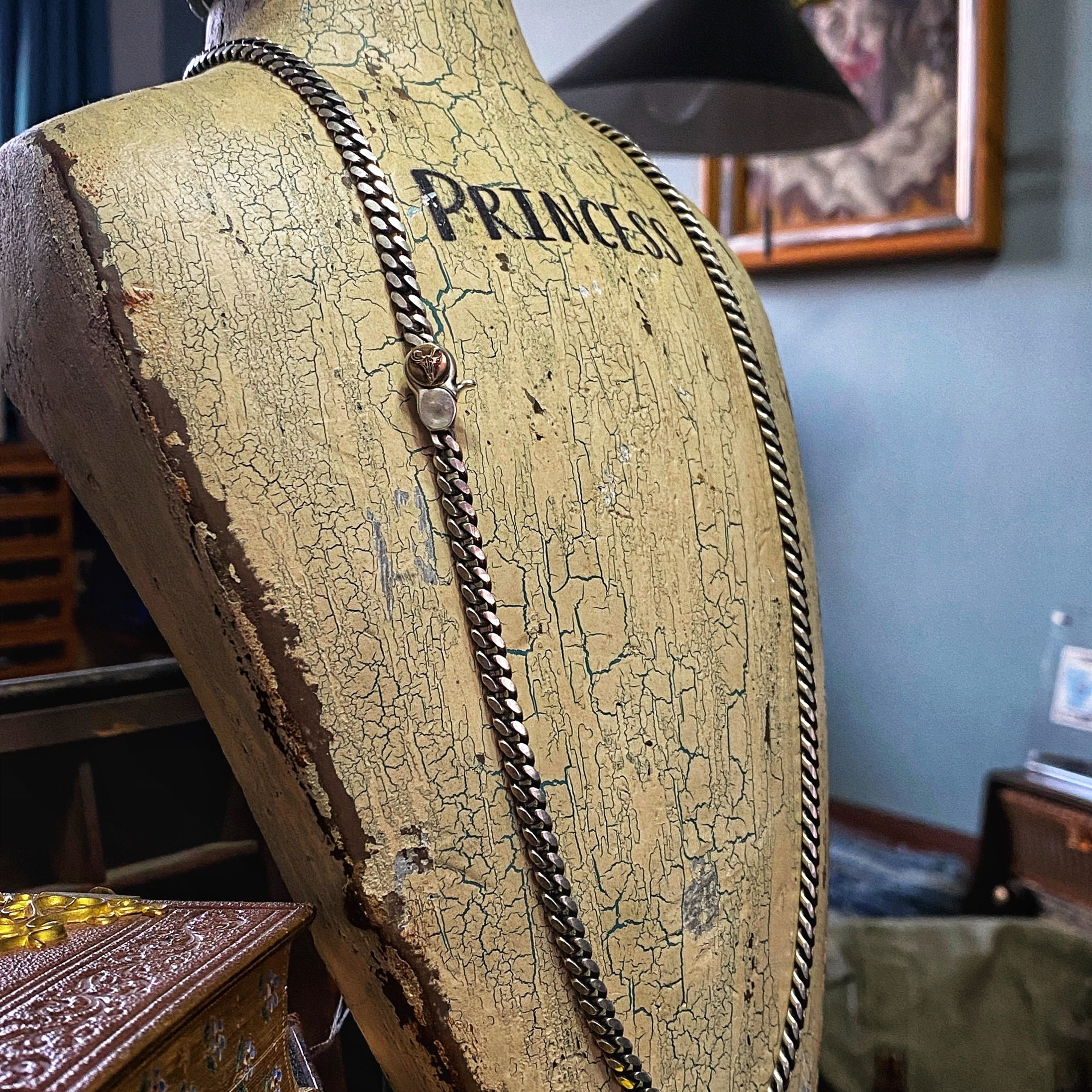 渡鸦原创凝真侧身链925银项链