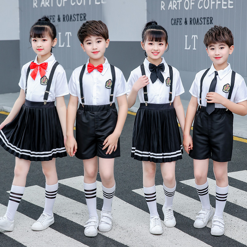 六一儿童演出服男女童礼服表演服套装小学生校服园服背带裤合唱服