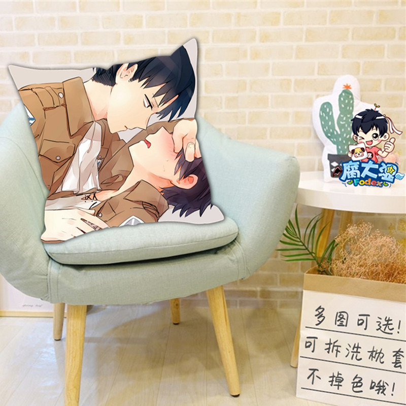 diy兵长动漫生日礼物靠垫抱枕头
