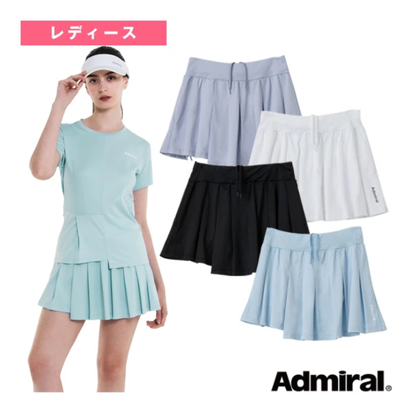 2026年春夏新款日本正品代购海军上将女款羽毛球服短裙百褶裙速干