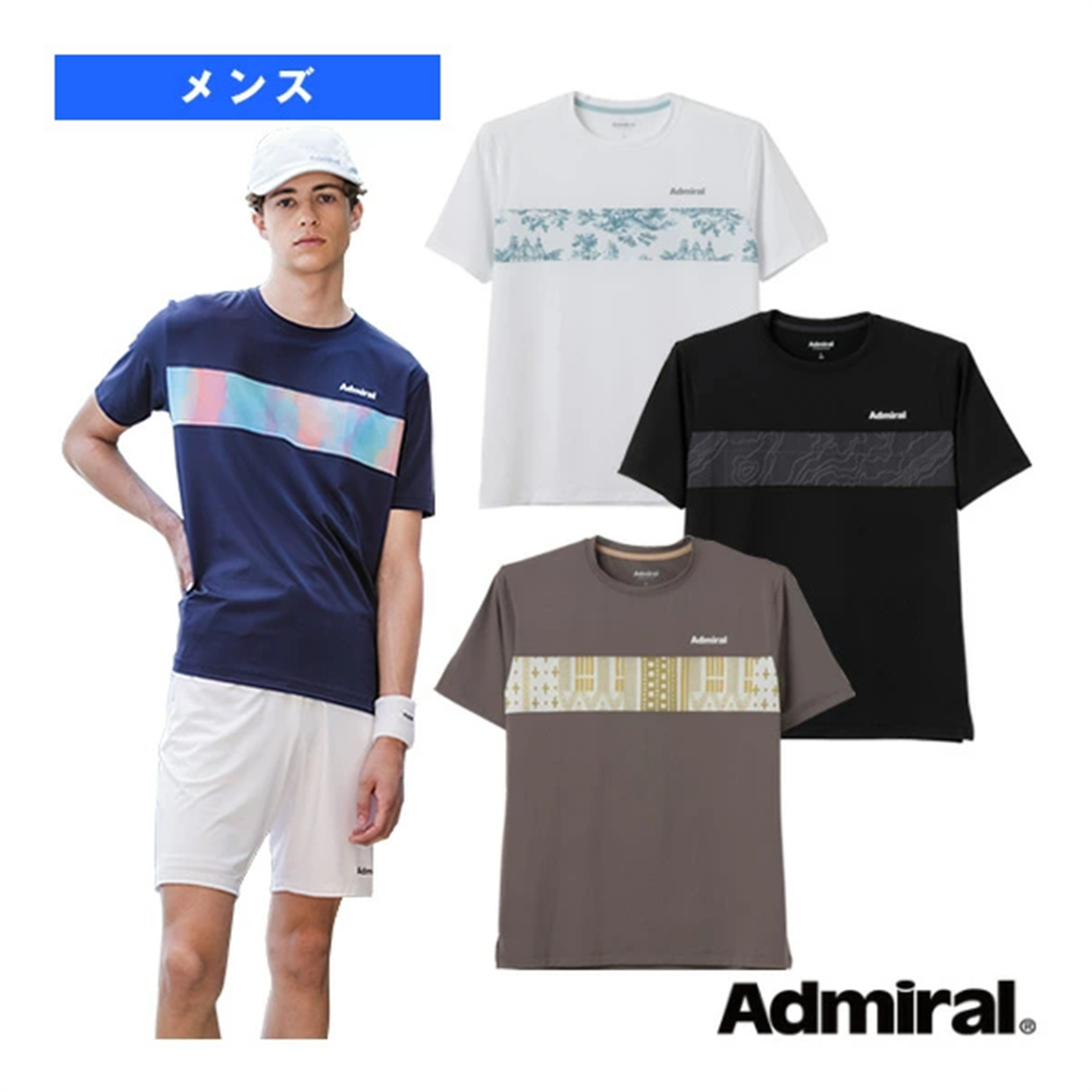 2026年春夏新款日本正品代购海军上将男款羽毛球服半袖速干衣