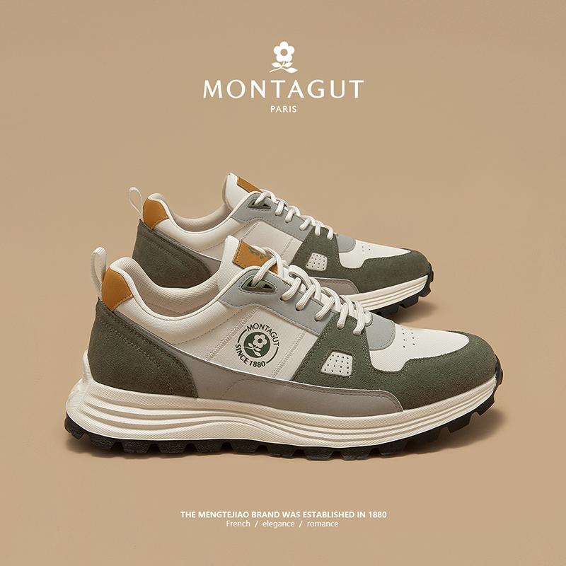 梦特娇官方旗舰网面休闲运动鞋男