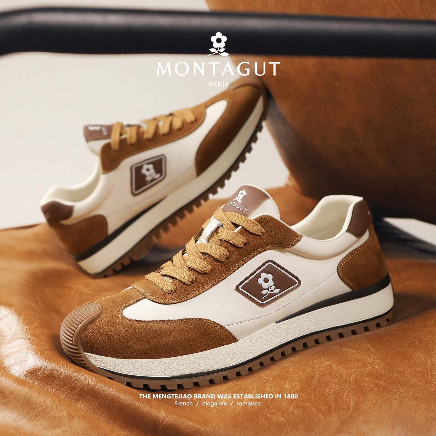 梦特娇官方旗舰店头层牛皮男鞋