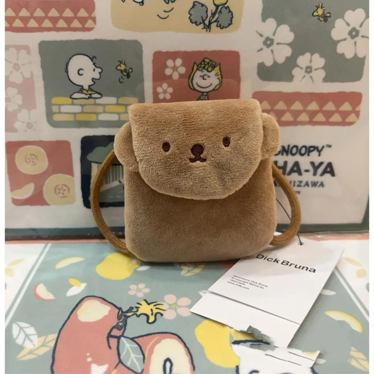 日系可爱米菲miffy鲍里斯小熊背包造型耳机包挂件收纳包零钱包