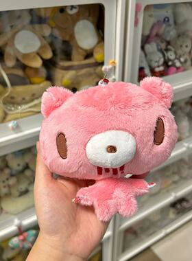 日系可爱中古绝版暴力熊gloom大头卡包毛绒公仔造型可拉伸零钱包