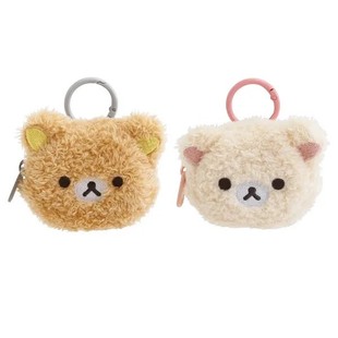 日系可爱san-x轻松熊rilakkuma杂货毛绒耳机包零钱包挂件毛茸茸