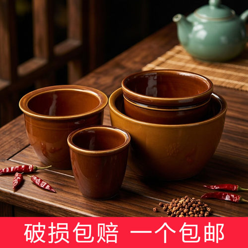 复古陶瓷汤碗加深钵钵鸡专用
